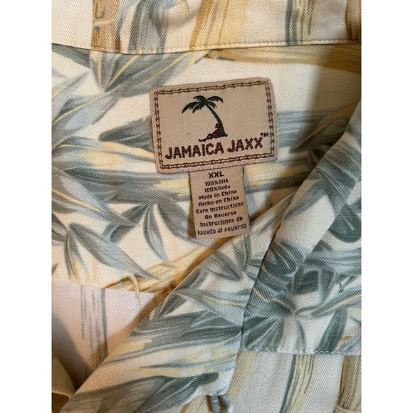 Jamaica Jaxx Men's XXL Hawaiian Shirt with front pocket 100% Silk 2XL - Picture 3 of 5